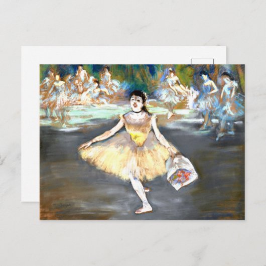 Degas - Dancer with a Bouquet Postkarte (Vorne/Hinten)