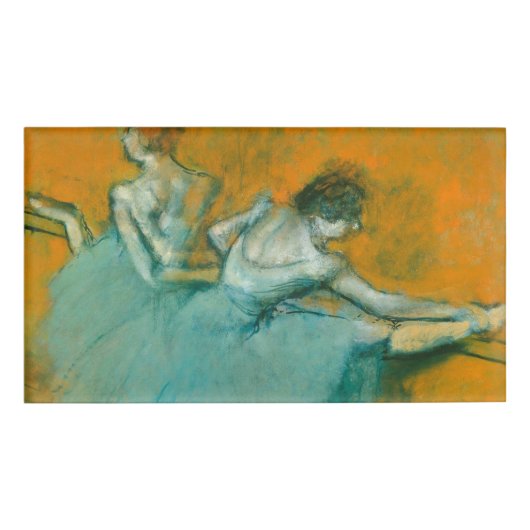 Degas Dancers im Bar Ballet Namenschild (Vorderseite)