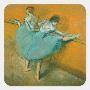 Degas Dancers im Bar Ballet Quadratischer Aufkleber