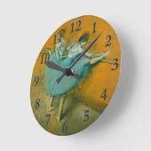Degas Dancers im Bar Ballet Runde Wanduhr (Winkel)