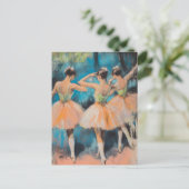 Degas Dancers Vintage Postkarte (Stehend Vorderseite)