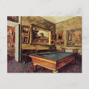 Degas - Der Billardraum Postkarte