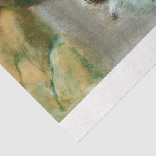 Degas - Der Tänzer in grüner Decoupage Seidenpapier (Detail)