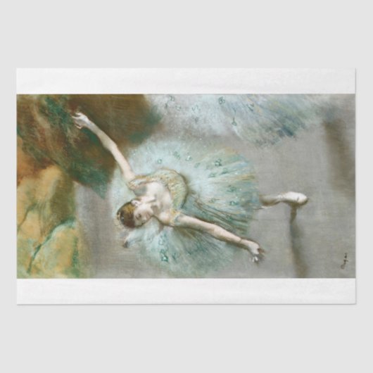 Degas - Der Tänzer in grüner Decoupage Seidenpapier (Vorderseite)