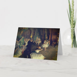 Degas' Die Probe des Balletts auf der Bühne: Karte