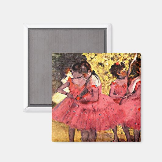 Degas - Die rosa Tänzer Magnet (Vorderseite/Rückseite)