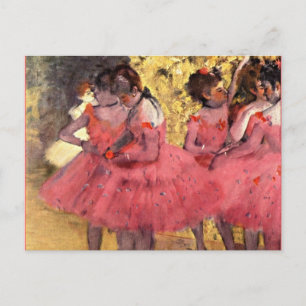 Degas - Die rosa Tänzerinnen Postkarte
