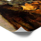 Degas - Eine Frau sitzt neben einer Vase von Blume Poster (Ecke)