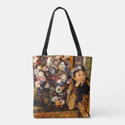 Degas - Eine Frau sitzt neben einer Vase von Blume Tasche (Rückseite)