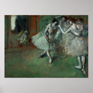 Degas - eine Gruppe von Tänzern Poster