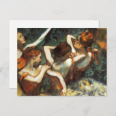 Degas Four Dancers Postkarte (Vorne/Hinten)