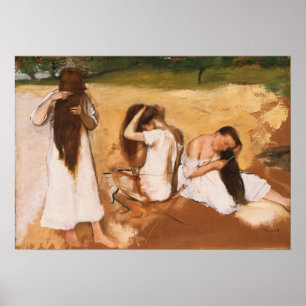 Degas - Frauen beim Kämmen ihrer Haare Poster