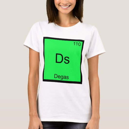 Degas Funny Chemistry Element Symbol T-Shirt (Vorderseite)
