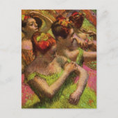 Degas Green Ballerinas Postcard Postkarte (Vorderseite)