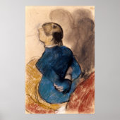 Degas - Junge Frau in blau Poster (Vorne)