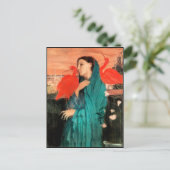 Degas - Junge Frau mit Ibis, schöne Kunst Postkarte (Stehend Vorderseite)