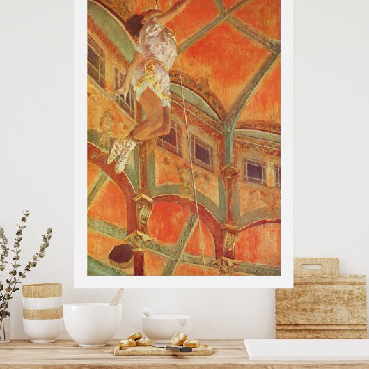 Degas: Miss Lala beim Cirque Fernando Poster (Küche)