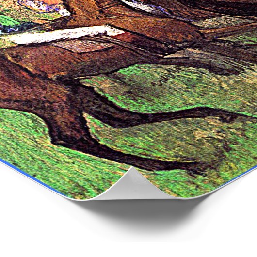 Degas-Pferde Poster (Ecke)