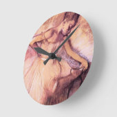 Degas Pink Ballerina Clock Runde Wanduhr (Winkel)