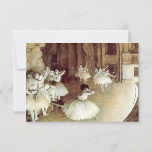 Degas' Probe über Bühne Wedding RSVP (Rückseite)