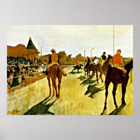 Degas: Racehorses Before the Stands Poster (Vorne)