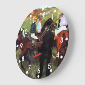 Degas - Racehorses Große Wanduhr (Winkel)