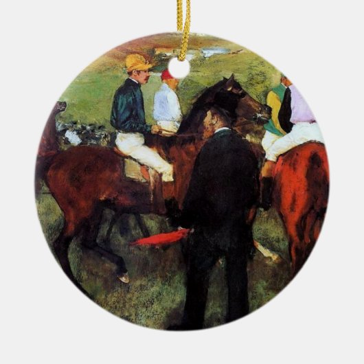 Degas - Racehorses Weihnachtsschmuck (Vorne)