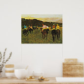 Degas - Rennen in Longchamp Poster (Küche)