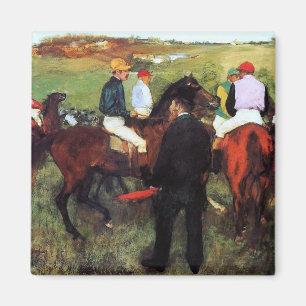 Degas - Rennpferde - Impressionismus-Malerei Magnet