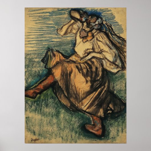 Degas - Russischer Tänzer Poster (Vorne)