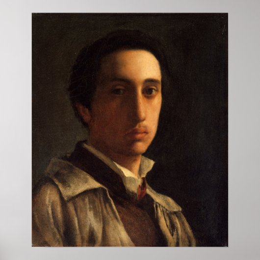 Degas - Selbstportrait 1856 Poster (Vorne)