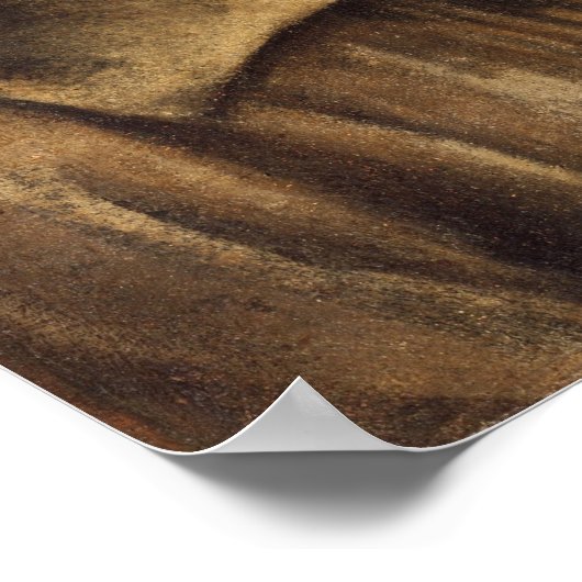 Degas - Selbstportrait 1856 Poster (Ecke)