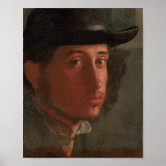 Degas - Selbstportrait (1857) Poster (Vorne)