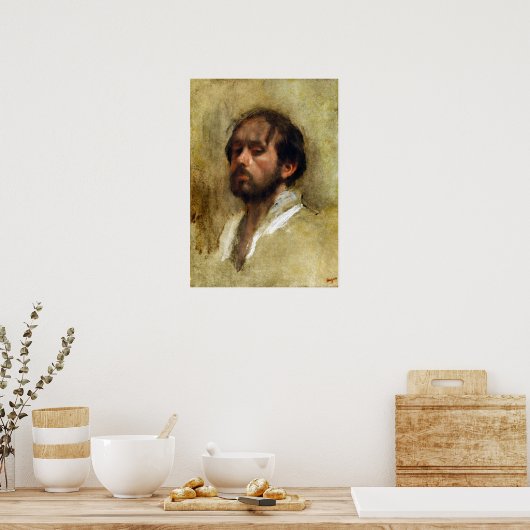 Degas - Selbstportrait Poster (Küche)