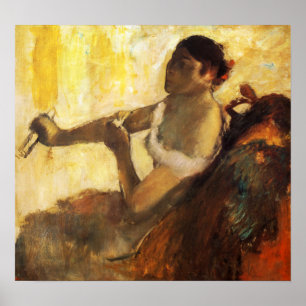 Degas - Sitzende Frau zieht ihren Handschuh 1890 Poster
