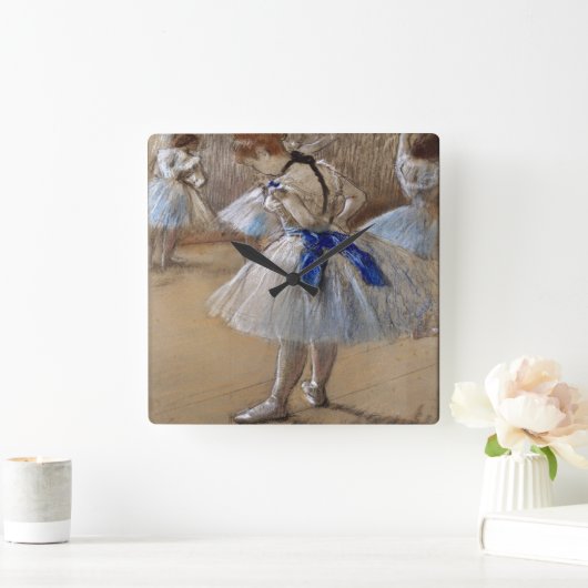 Degas Study of a Dancer Quadratische Wanduhr (Zuhause)