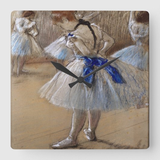 Degas Study of a Dancer Quadratische Wanduhr (Vorderseite)