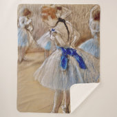 Degas Tänzer mit blauer Schleife Sherpadecke (Vorderseite)