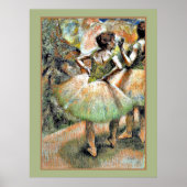 Degas - Tänzer, rosa und grün Poster (Vorne)