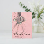 Degas' Tänzer von der Rückseite aus gesehen Postkarte (Stehend Vorderseite)