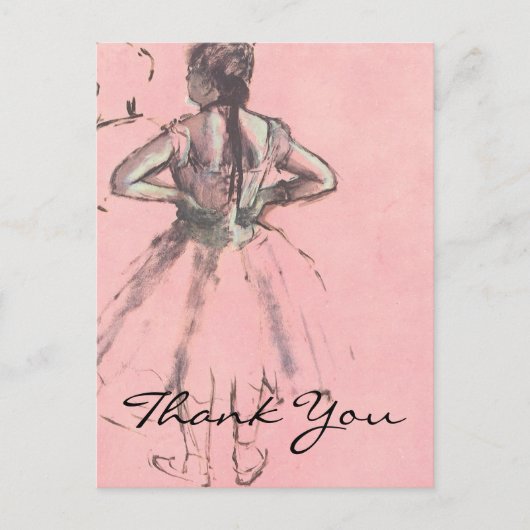 Degas' Tänzer von der Rückseite aus gesehen Postkarte (Vorderseite)