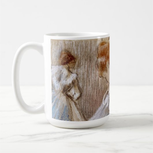 Degas Tänzerin mit blauem Band Kaffeetasse (Links)