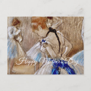 Degas Tänzerin mit blauem Band Postkarte