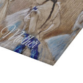 Degas Tänzerin mit blauem Band  Schneidebrett (Ecke)