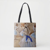 Degas Tänzerin mit blauem Band Tasche (Vorderseite)