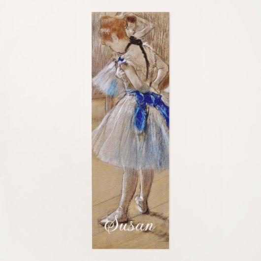 Degas Tänzerin mit blauem Band Yogamatte (Vorderseite)
