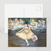 Degas - Tänzerin mit einem Blumenstrauß Postkarte (Vorne/Hinten)