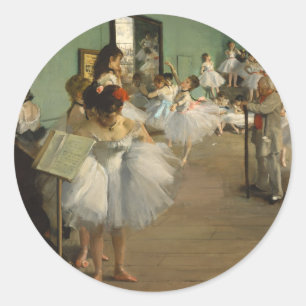 Degas Tanzklasse Balletttänzer Ballerina Kunst Runder Aufkleber