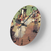Degas: The Dance Class, 1874 Runde Wanduhr (Winkel)