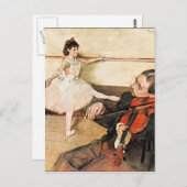 Degas - The Dance Lesson, berühmtes Bild Postcard Postkarte (Vorne/Hinten)